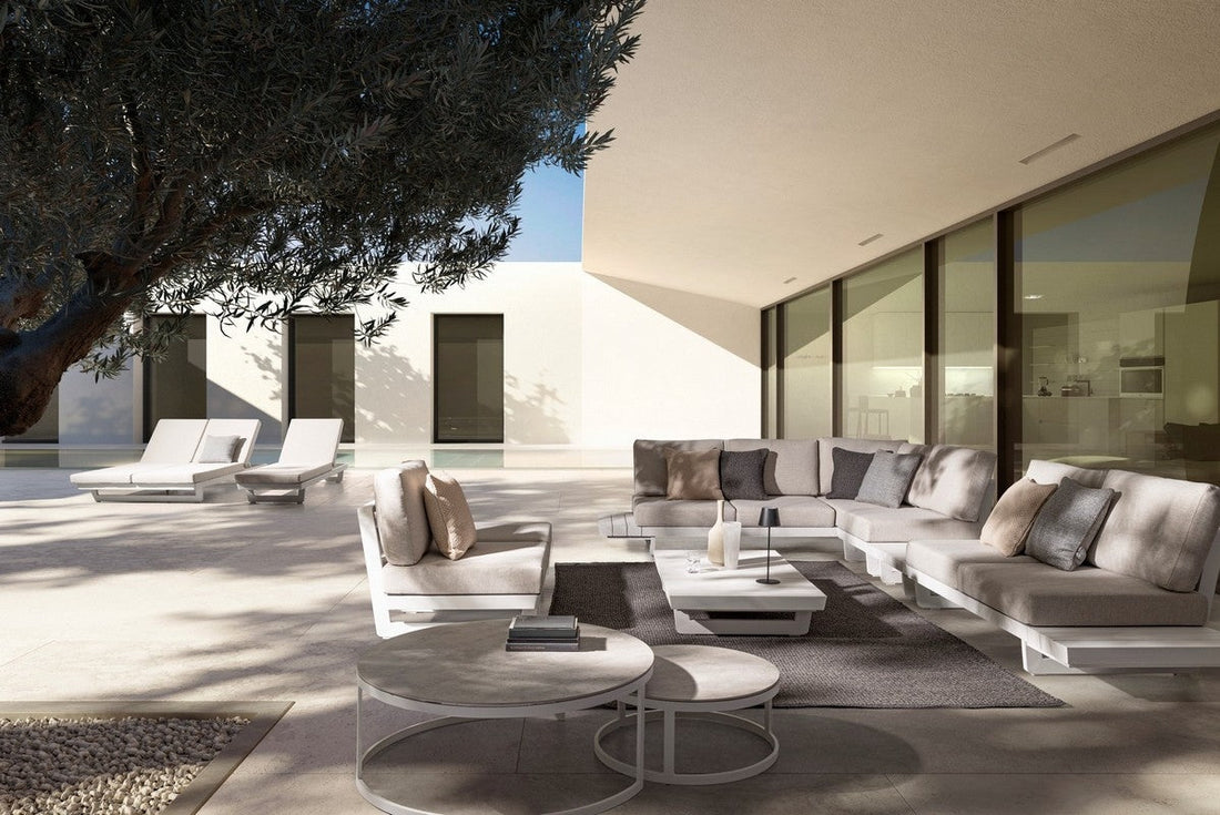 Salotto da esterno di design — Muud Lugano arredo outdoor