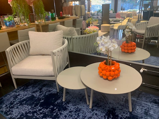 Poltrona da Giardino Tortora con Tavolino — Muud Lugano arredo di design