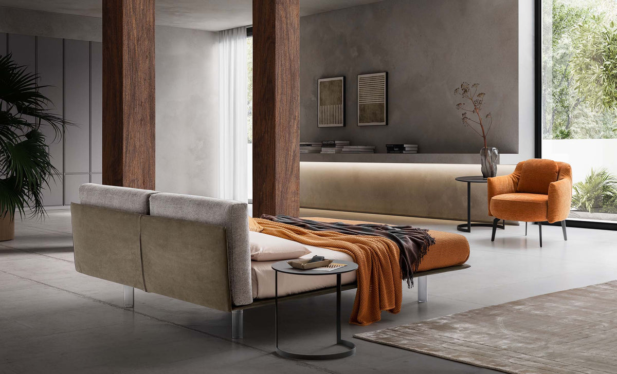 Letto Essential con Testiera a Cuscini Imbottiti